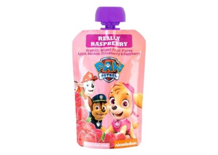 Paw Patrol Organic Mixed Fruit Puree Squeeze Pouch Really Raspberry -- 10 Pack