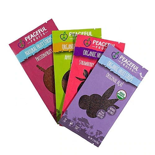 Peaceful Fruits Tiras Orgânicas de Frutas - Pack com 12 Unidades (Sabores Variados)