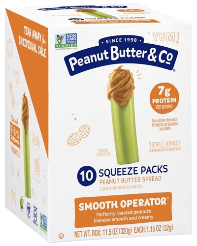 Peanut Butter & Co Manteiga de Amendoim Smooth Operator® - 10 Sachês (Aprox. 210g)