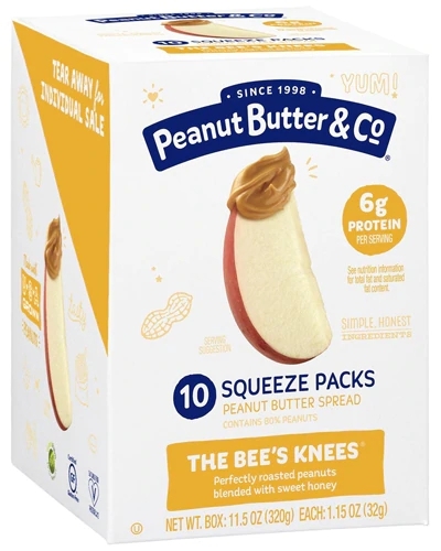 Manteiga de Amendoim Peanut Butter & Co The Bees Knees® Squeeze Packs - 10 Unidades (Aprox. 240g)
