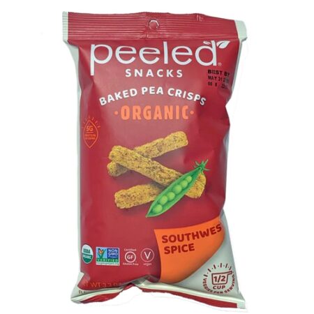 Peeled Snacks Organic Baked Pea Crisps Southwest Spice -- 3.3 oz