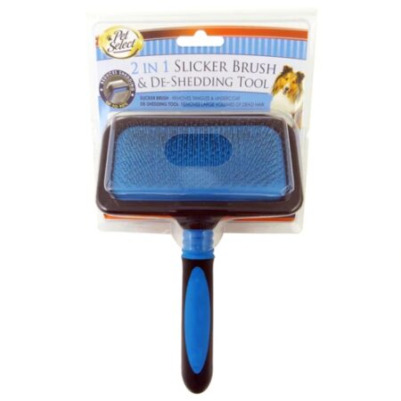 Pet Select 2 In 1 Slicker Brush & De-Shedding Tool -- 1 Brush