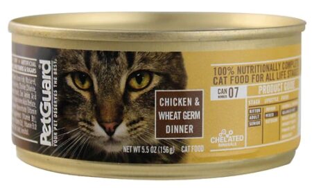 PetGuard Canned Cat Food Chicken and Wheat Germ Dinner -- 5.5 oz