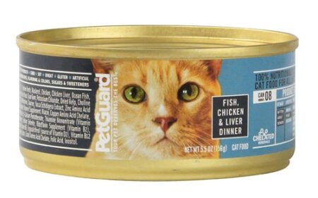 PetGuard Canned Cat Food Fish Chicken and Liver Dinner -- 5.5 oz