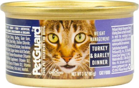 PetGuard Canned Cat Food Weight Management for Cats Turkey and Barley -- 3 oz