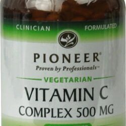 Pioneer Vitamin C Complex 500mg - 180 Cápsulas Vegetarianas Sem Glúten