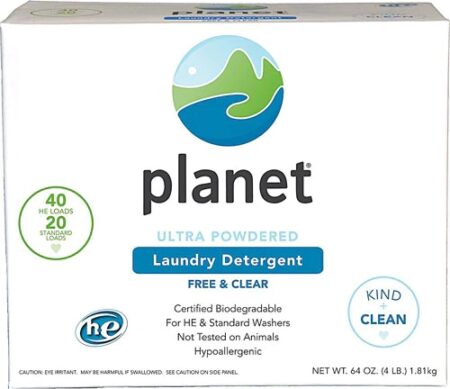 Planet Ultra Powdered Laundry Detergent Free & Clear -- 64 oz