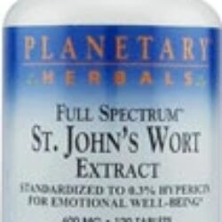 Planetary Herbals Full Spectrum™ Erva de São João Extrato 600mg - 120 Comprimidos | Bem-Estar Natural