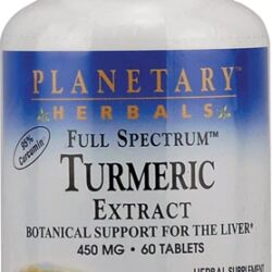 Planetary Herbals Cúrcuma Full Spectrum Extrato 450mg - 60 Comprimidos | Saúde e Bem-Estar