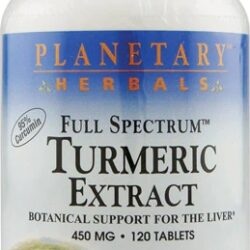 Planetary Herbals Extrato de Cúrcuma Full Spectrum 450 mg - 120 Comprimidos: Potência Natural para Seu Bem-Estar
