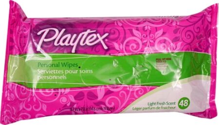 Playtex Personal Wipes Refill Pack Light Fresh Scent -- 48 Wipes