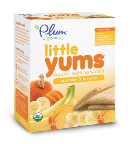 Plum Organics Little Yums™ Organic Teething Wafers Pumpkin & Banana -- 18 Wafers