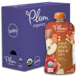 Plum Organics Papinha Orgânica para Bebês Fase 2 Sachê Batata Doce Milho & Maçã - 113g Cada / Pacote com 6 Melhor Preço