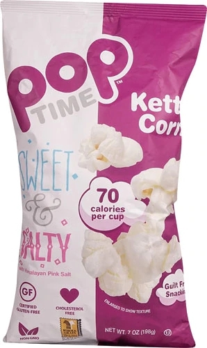 Pipoca Poptime Cozida em Caldeirão Sem Glúten Doce e Salgada - 198g