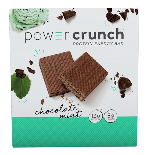 Barra Energética Power Crunch Protein Chocolate Mint - Caixa com 12 Unidades (Aprox. 570g)