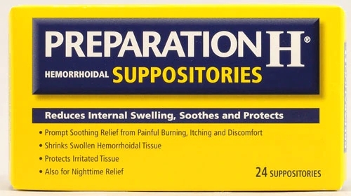 Preparation H Supositórios Hemorroidários - 24 Unidades para Alívio Rápido
