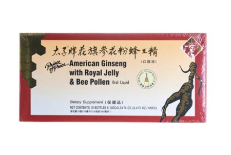 Prince of Peace American Ginseng With Royal Jelly and Bee Pollen -- 3.4 fl oz