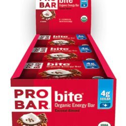 ProBar Bite Barra Energética Orgânica Coco e Amêndoa - Sem Glúten - Caixa com 12 Unidades (Aprox. 480g)
