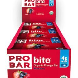 ProBar Bite Barras Energéticas Orgânicas Sem Glúten Frutas Vermelhas Mix - 12 Unidades