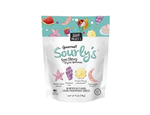 Balas de Goma Mastigáveis Project 7 Gourmet Sourly - 113g - Sabores Incríveis!
