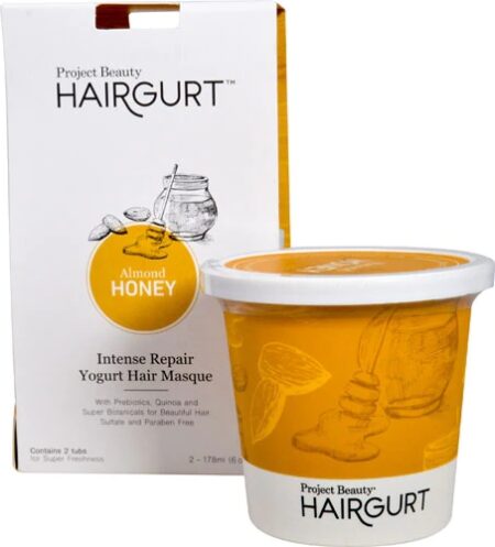 Project Beauty Hairgurt™ Yogurt Hair Masque Intense Repair Almond Honey -- 2 Tubs