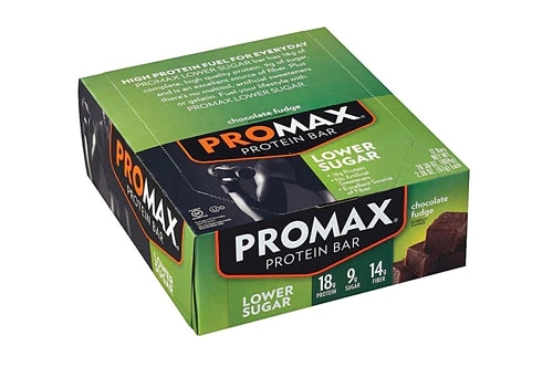 Barra de Proteína Promax Lower Sugar Chocolate Fudge - Caixa com 12 Unidades (Aprox. 680g)