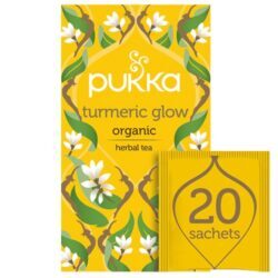 Chá Pukka Turmeric Glow: 20 Sachês - Brilho Natural e Bem-Estar