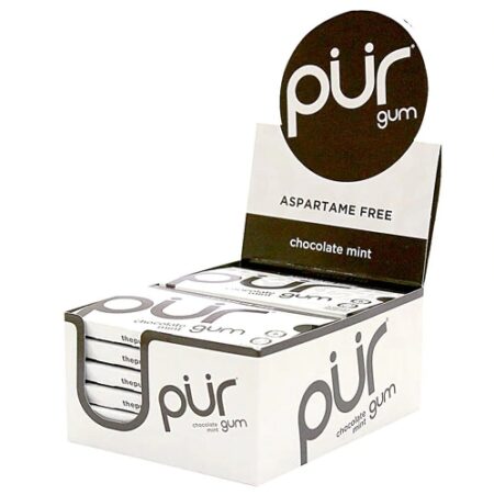 Pur Company Pur Gum Aspartame Free Chocolate Mint -- 12 Tray