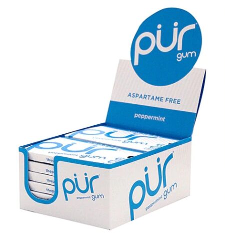 Pur Company Pur Gum Aspartame Free Peppermint -- 12 Tray