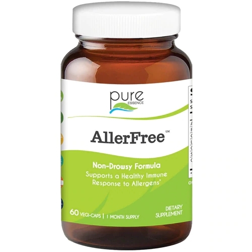 Pure Essence Labs AllerFree™ 60 Cápsulas Vegetais: Alívio Natural para Alergias