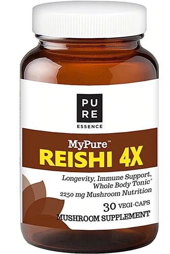 Pure Essence Labs My Pure™ Reishi 4X - 2250mg - 30 Cápsulas Vegetais