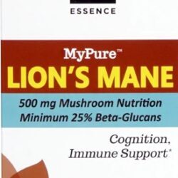 Pure Essence Labs MyPure™ Lion's Mane 500mg - 60 Cápsulas Veganas para Cognição e Bem-Estar