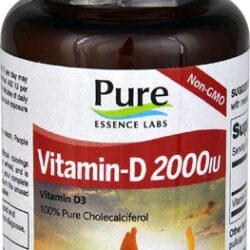 Pure Essence Labs Vitamina D3 2000 UI™ - 30 Vegi-Caps: Essencial para Imunidade e Saúde Óssea no Brasil