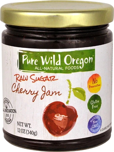 Geleia de Cereja Pura e Crua Oregon - 340g - Sem Glúten e Açúcar Refinado