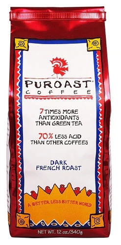 Café Puroast Grão Torra Francesa Escura Baixa Acidez - 340g