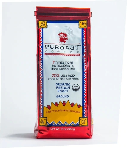 Café Orgânico Puroast French Roast Baixa Acidez Torra Escura - 340g