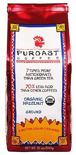 Café Moído Orgânico Puroast Avelã Baixa Acidez - 340g