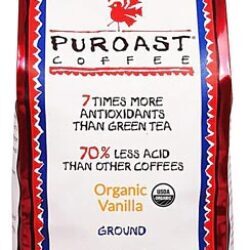 Café Moído Orgânico Puroast Baixa Acidez Sabor Baunilha 340g - Menos Ácido, Mais Sabor!