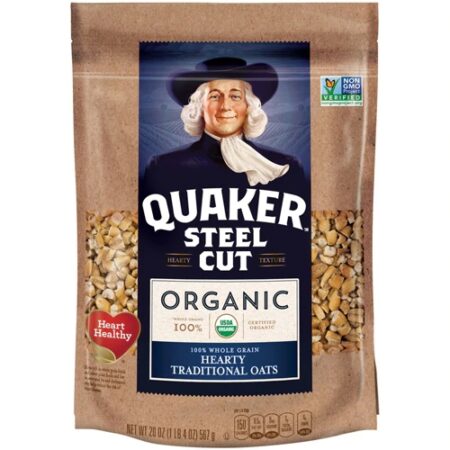 Quaker Organic Oats Steel Cut -- 20 oz Each / Pack of 4