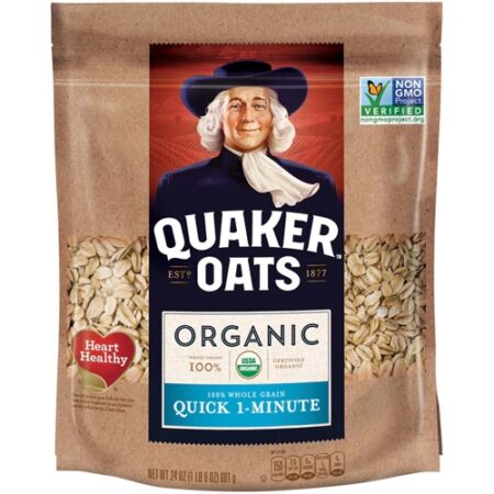 Quaker Organic Quick Oats -- 24 oz Each / Pack of 4