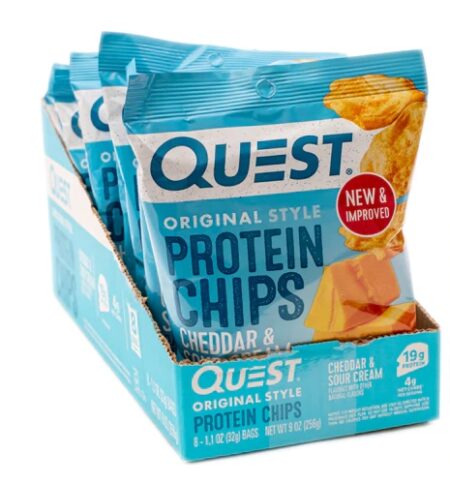 Quest Nutrition Original Style Protein Chips Cheddar & Sour Cream -- 8 Bags