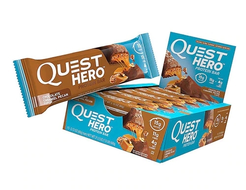 Quest Nutrition Quest HERO Protein Bar Chocolate Caramel Pecan - 12 Barras (Aprox. 60g cada)