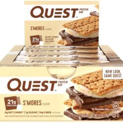 Quest Nutrition QuestBar Barra de Proteína S'Mores - Caixa com 12 Barras (Aprox. 60g cada)