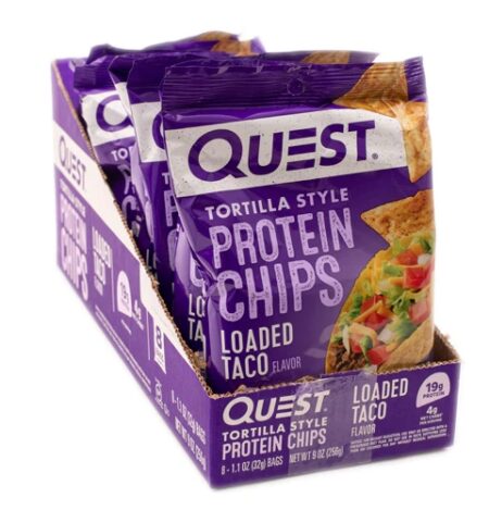 Quest Nutrition Tortilla Style Protein Chips Loaded Taco -- 8 Bags