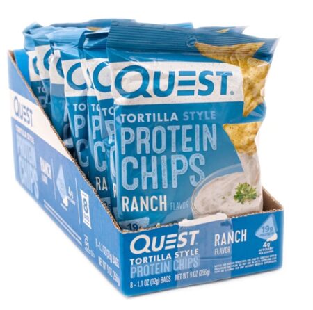 Quest Nutrition Tortilla Style Protein Chips Ranch -- 8 Bags