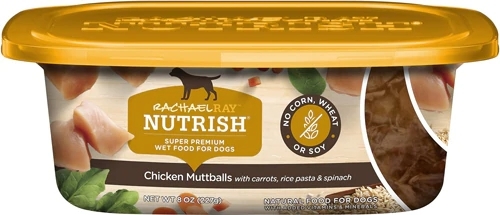 Rachael Ray Nutrish Muttballs Frango Premium Úmido para Cães - 227g