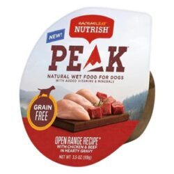 Rachael Ray Nutrish Peak Comida para Cachorro Sabor Frango e Boi em Molho Rico - 227g Cada / Pack com 16 Unidades