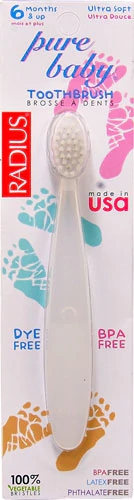 Escova de Dente Infantil Radius Pure Baby Ultra Macia - 1 Unidade