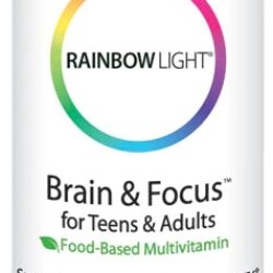Rainbow Light Brain & Focus Multivitamínico para Adolescentes e Adultos - 90 Tabletes