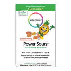 Rainbow Light Gummy Power Sours Multivitamínico e Multimineral Frutas Azedas - 30 Sachês Individuais (Aprox. 30g)